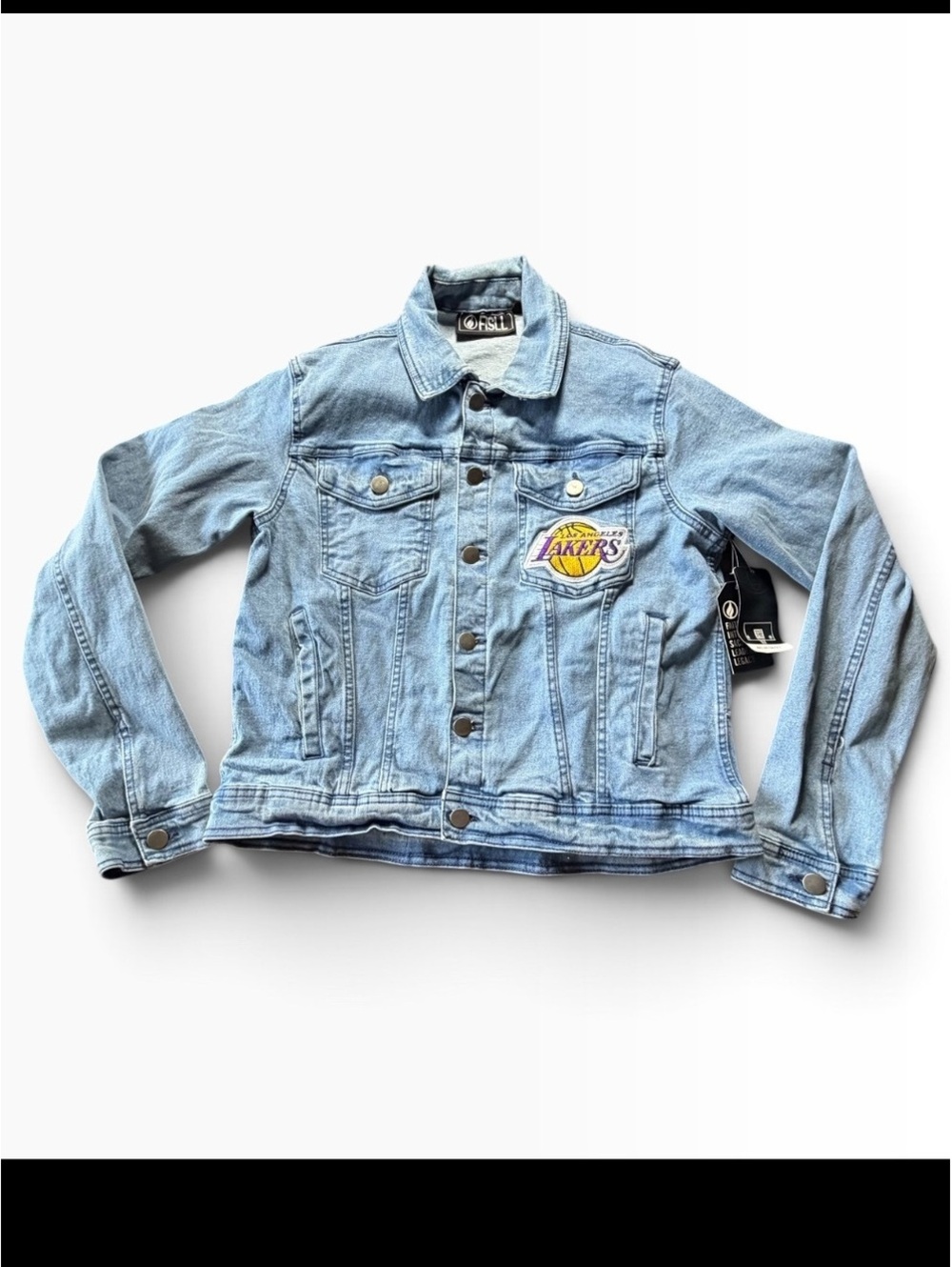 NBA LOS ANGLES LAKERS denim jacket team apparel size M NWT